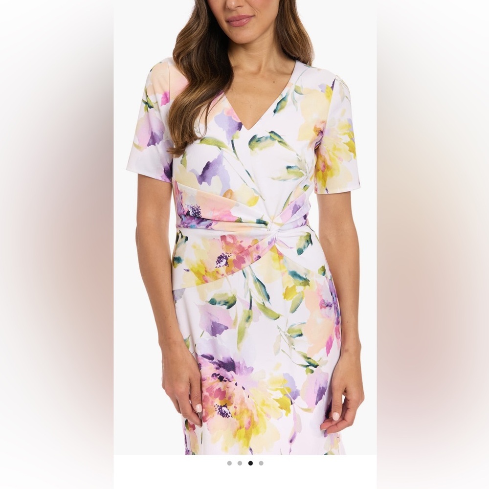 London Times Floral Twist Front dress NWT - Picture 3 of 4
